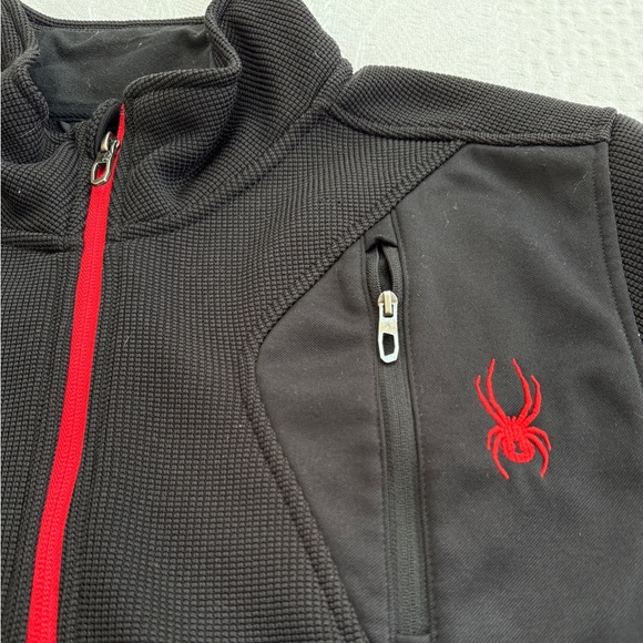 Spyder Men’s Bandit Half Zip Jacket Black size Large L - Picture 3 of 5